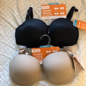 Set of 2 Warners convertible bras
